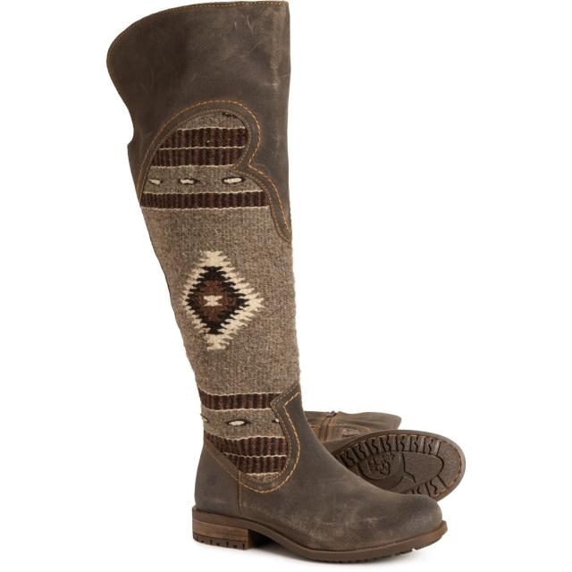 (取寄) ボーン レディース ルセロ トール ブランケット ブーツ Born women Lucero Tall Blanket Boots (For Women)  Dark Grey
