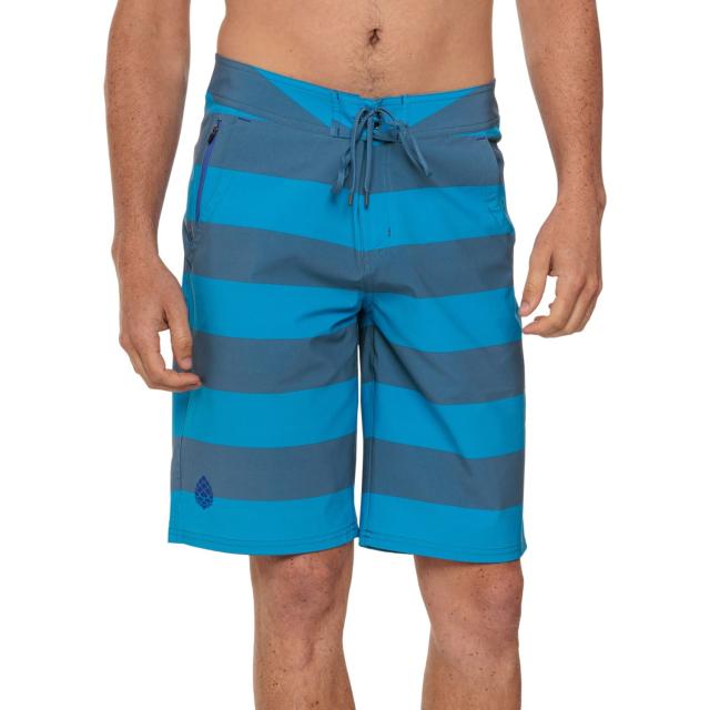 (取寄) スティオ ボードショーツ - Upf 50+ Stio CFS Boardshorts - UPF 50+  Sturdy Blue Bold Stripeの通販は 9,100円
