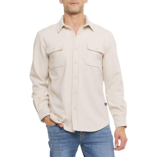 (取寄) ランズエンド ヘイデン モールスキン オーバーシャツ - ロング スリーブ Lands' End Hayden Moleskin Overshirt - Long Sleeve Coastal Sand