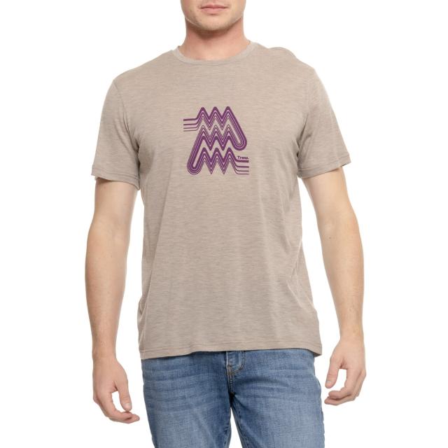 (取寄) ライトウェイト バイブレーションズ T-シャツ - メリノ ウール, ショート スリーブ Trew Gear Lightweight Vibrations T-Shirt - Merino Wool, Short Sleeve  Oatmeal