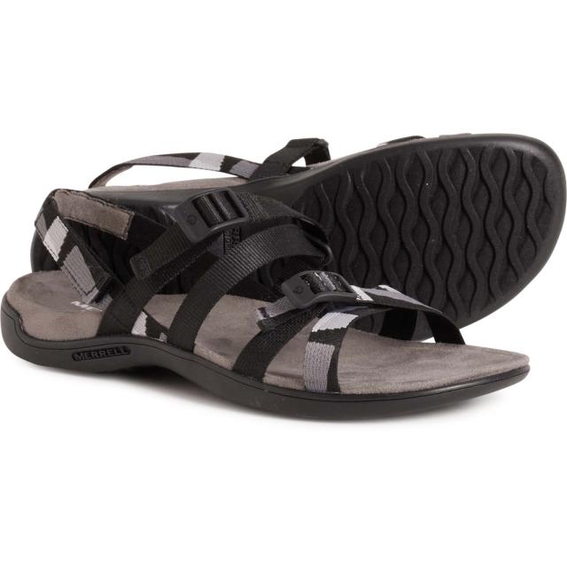 (取寄) メレル レディース ディストリクト 3 バックストラップ ウェビング サンダル Merrell women District 3 Backstrap Webbing Sandals (For Women)  Blackの通販は