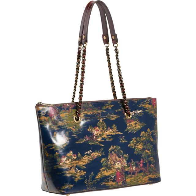 (取寄) パトリシア ナッシュ ベル プリンテッド トート バッグ - レザー Patricia Nash Belle Printed Tote Bag - Leather  Kent Countryside Printの通販は