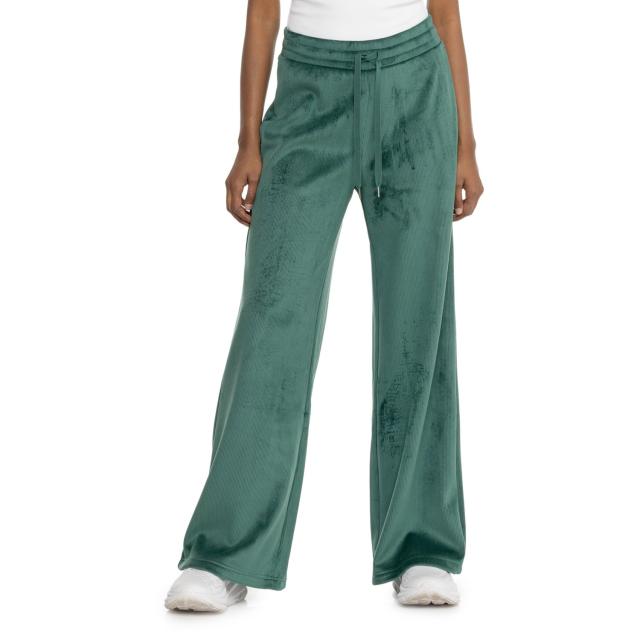(取寄) キョーダン リブド ベロア ワイド レッグ パンツ - 30インチ インシーム Kyodan Ribbed Velour Wide Leg Pants -  30” Inseam  Deep Emerald
