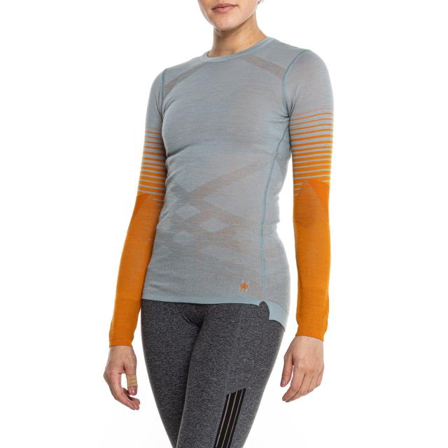 (取寄) スマートウール イントラニット サーマル ベース レイヤー トップ - メリノ ウール, ロング スリーブ SmartWool Intraknit Thermal Base Layer Top - Merino Wool, Long Sleeve Nts Lead/Marmalade