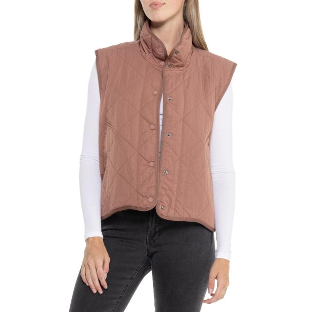 (取寄) キョーダンアウトドア ライトウェイト モック ネック カラー キルテッド ベスト - インサレーテッド Kyodan Outdoor Lightweight Mock Neck Collar Quilted Vest - Insulated  Hickory
