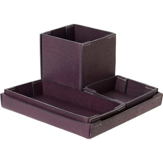 (取寄) デスク オーガナザー セット - 4ピース Will Leather Goods Desk Organizer Set - 4-Piece  Purple