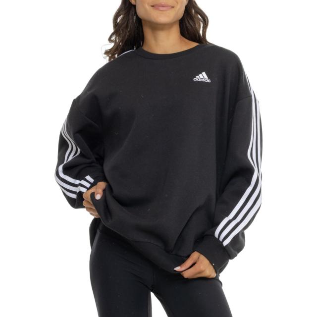 (取寄) アディダス 3ストライプ フリース スウェットシャツ adidas 3-Stripe Fleece Sweatshirt  Black