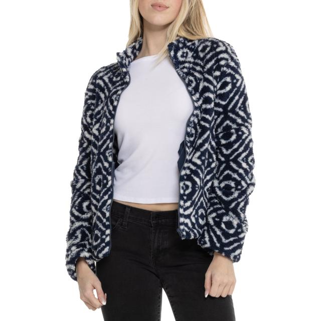 (取寄) ラッキーブランド シェルパ フリース ジャケット Lucky Brand Sherpa Fleece Jacket Navy Combo