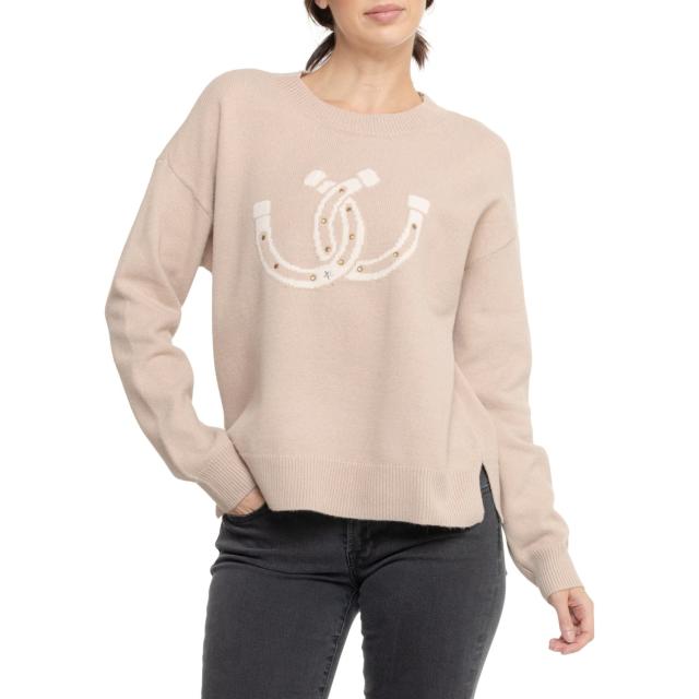 (取寄) ラッキーブランド ホースシュー クルー ネック セーター Lucky Brand Horseshoe Crew Neck Sweater Camel Multi