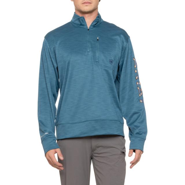 (取寄) アリアット テック チーム ロゴ スウェットシャツ - ジップ ネック Ariat Tek Team Logo Sweatshirt - Zip Neck  Mallard Blue