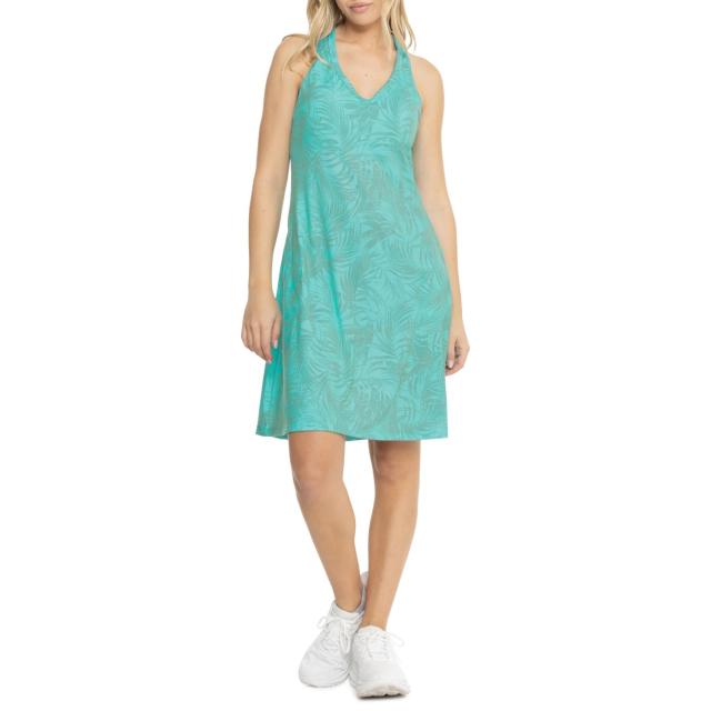 (取寄) ゼロエクスポーザー ベンチャー シェルフ ブラ ドレス ウィズ ポケッツ - Upf 50以上, スリーブレス ZeroXposur Venture Shelf Bra Dress with Pockets - UPF 50+, Sleeveless  Flail/Aqua