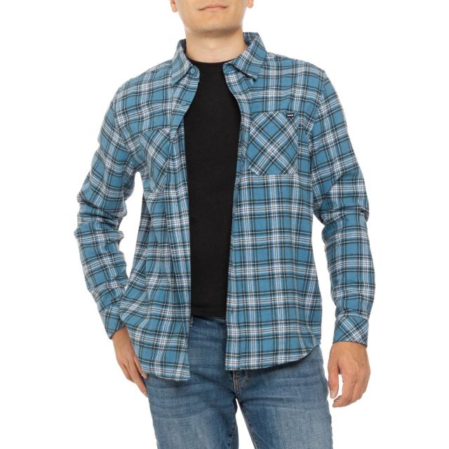 (取寄) ハーレー プレイド フランネル ボタンアップ シャツ - ロング スリーブ Hurley Plaid Flannel Button-Up Shirt - Long Sleeve  Medium Blueの通販は 6,124円