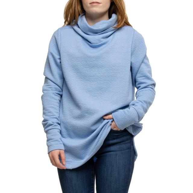 (取寄) ランズエンド タートルネック チュニック シャツ - ロング スリーブ Lands' End Turtleneck Tunic Shirt - Long Sleeve Blue