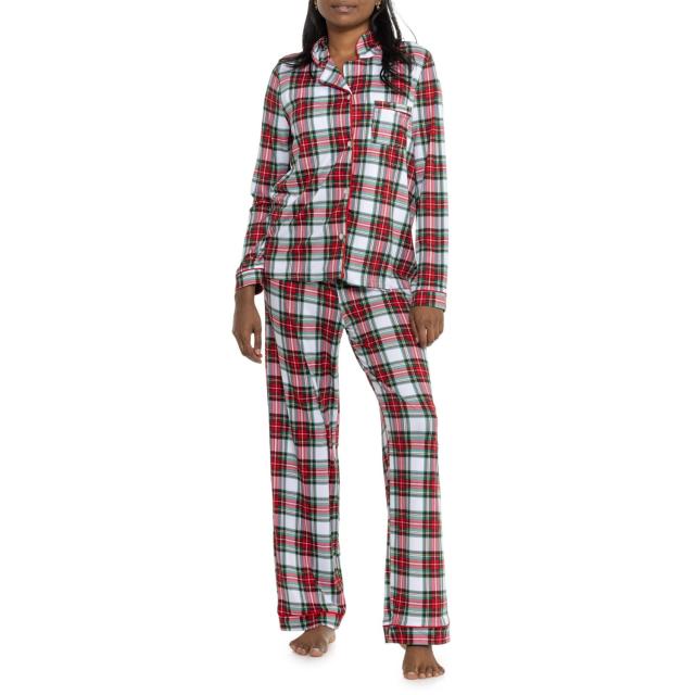 (取寄) タハリ プレイド ホリディ パジャマ ウィズ マッチング ヘアバンド - ロング スリーブ Tahari Plaid Holiday Pajamas with Matching Hairband - Long Sleeve  Plaid