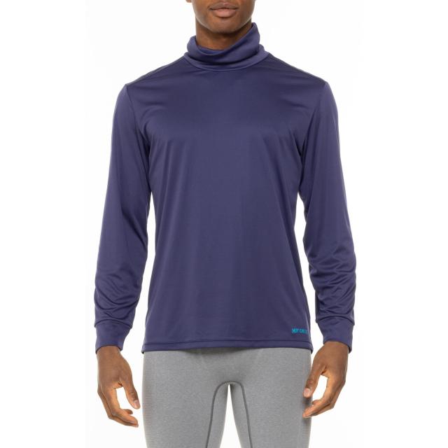 (取寄) ホットチリ ピーチ スキンズ クルー ネック ベース レイヤー トップ - Upf 30+, ロング スリーブ Hot Chillys Peach Skins Crew Neck Base Layer Top - UPF 30+, Long Sleeve  Navy