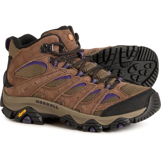 (取寄) メレル レディース モアブ 3 ミッド ハイキング ブーツ Merrell women Moab 3 Mid Hiking Boots (For Women)  Bracken/Purple