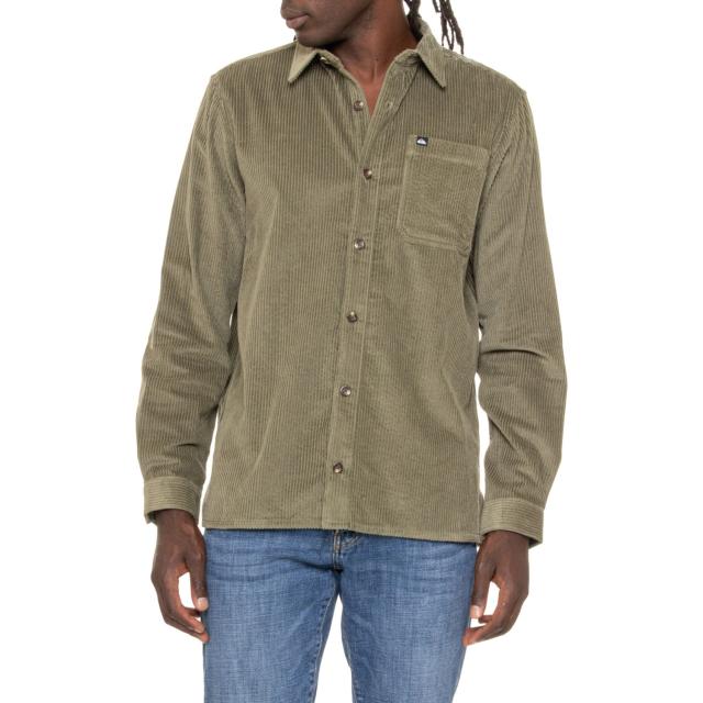 (取寄) クイックシルバー バブル コーデュロイ シャツ - ロング スリーブ Quiksilver Bubble Corduroy Shirt - Long Sleeve  Dusty Olive