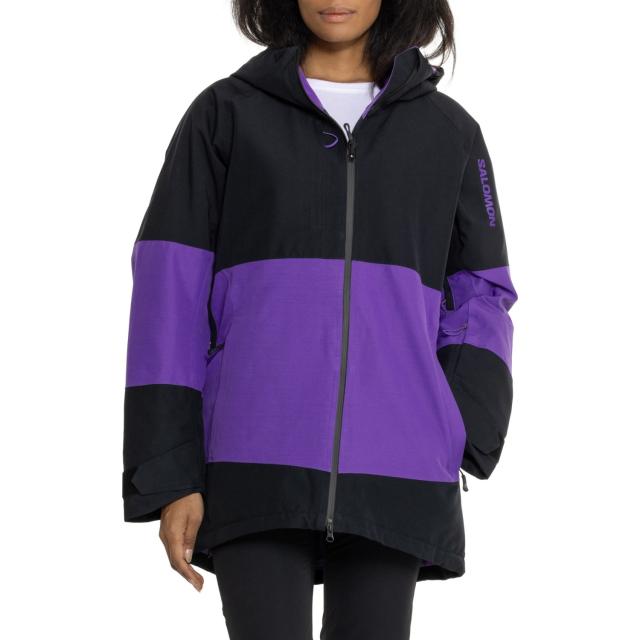 (取寄) サロモン パファー スキー ジャケット - ウォータープルーフ, インサレーテッド Salomon Bashley Puffer Ski Jacket - Waterproof, Insulated Purple/Blackの通販は 26,013円