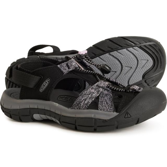 (取寄) キーン レディース レイビン エイチツー スポーツ サンダル Keen women Ravine H2 Sport Sandals (For Women)  Black/Dawn Pink