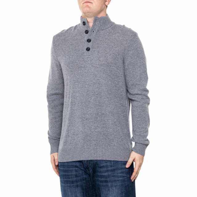 (取寄) テルライドクロージングカンパニー ボタン モック ネック セーター - ウール Telluride Clothing Company Button Mock Neck Sweater - Wool Uniform Greyの通販は