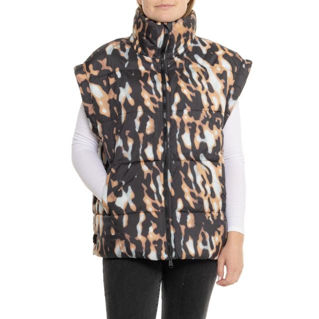 (取寄) フリーピープル プリンテッド イン ア バブル ベスト - インサレーテッド Free People Printed In a Bubble Vest - Insulated  Tortoise Shell Combo