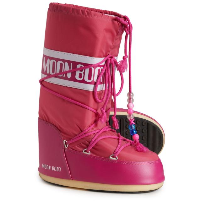(取寄) レディース アイコン ナイロン ブーツ MOON BOOTS women Icon Nylon Boots (For Women)  062-Bougainvillea