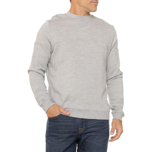 (取寄) クルー ネック スウェットシャツ - メリノ ウール WE NORWEGIANS Tind Crew Neck Sweatshirt - Merino Wool  Grey Melange