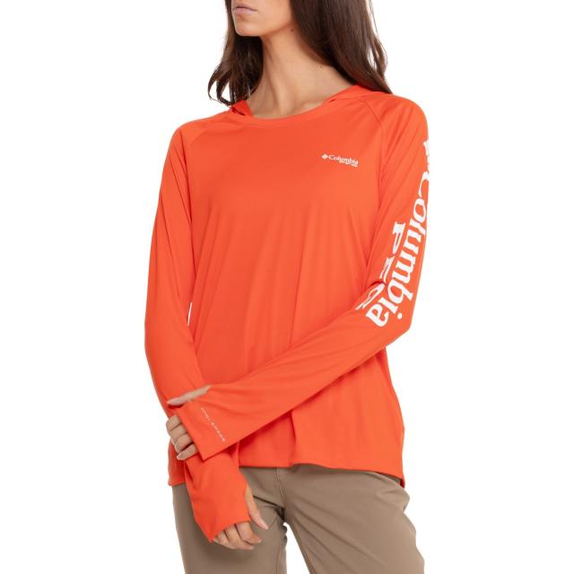 (取寄) コロンビアスポーツウェア PFG タイダル ティー オムニ-ウィック フーデット サン シャツ - Upf 50, ロング スリーブ Columbia Sportswear PFG Tidal Tee Omni-Wick Hooded Sun Shirt - UPF 50, Long Sleeve Bright Poppyの通販は