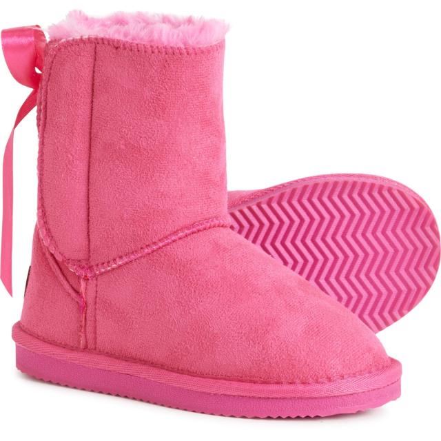 (取寄) ラモ リトル ガールズ シャーリング-ラインド ボウ ブーツ LAMO Little Girls Shearling-Lined Bow Boots  Pinkの通販は 5,186円