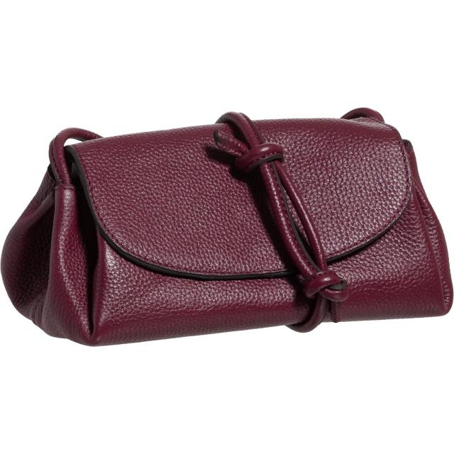 (取寄) メイドインインディア トリプル エントリー クロスボディ バッグ - レザー Made in India Flap-Over Triple Entry Crossbody Bag - Leather  Burgundy
