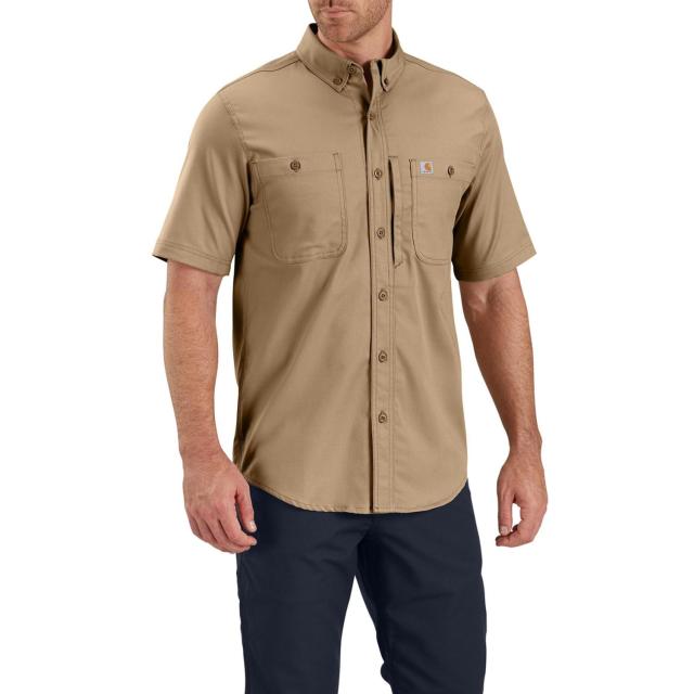 (取寄) カーハート ラギッド プロフェッショナル シリーズ シャツ - リラックスド-フィット フィット ショート スリーブ Carhartt 102537 Rugged Professional Series Shirt - Relaxed Fit, Short Sleeve Dark Khaki