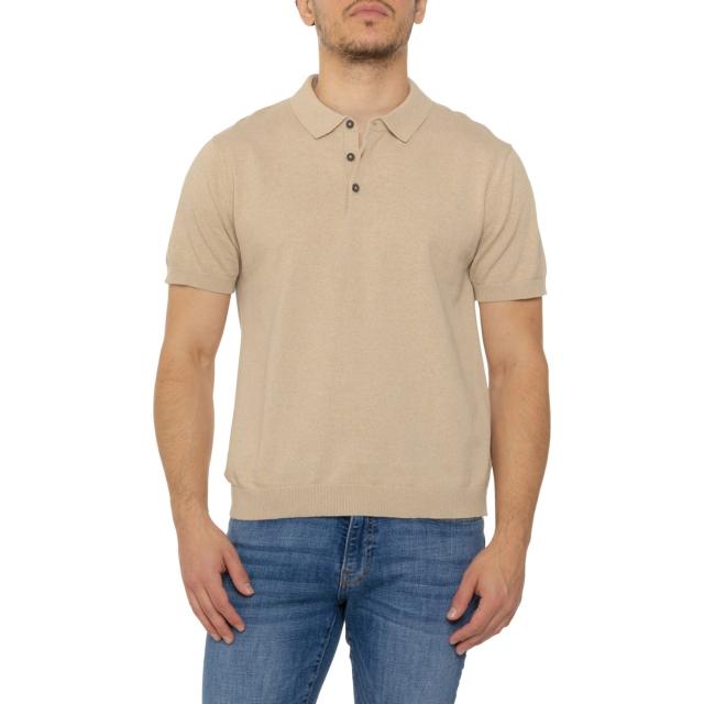 (取寄) ソリッド セーター ニット シャツ - ショート スリーブ NICKEL & IRON Solid Sweater Knit Shirt - Short Sleeve  Beigeの通販は 4,860円