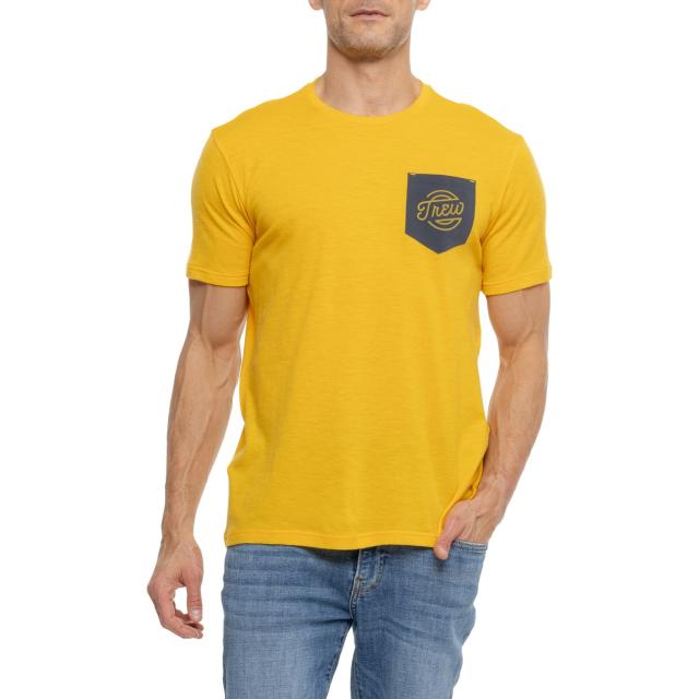 (取寄) ライトウェイト ポケット T-シャツ - メリノ ウール, ショート スリーブ Trew Gear Lightweight Pocket T-Shirt - Merino Wool, Short Sleeve  Yellow