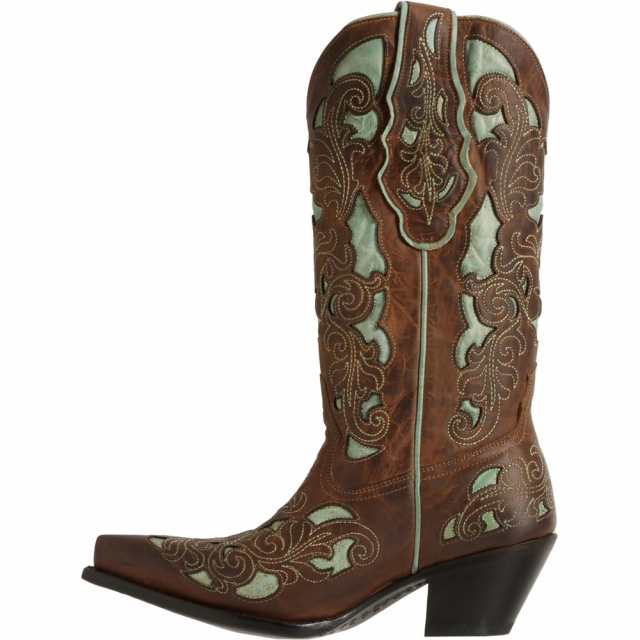 (取寄) レディース スニップ トゥ カウボーイ ブーツ BLACK STAR women Gruene Snip Toe Cowboy Boots (For Women)  Cafe/Sageの通販は