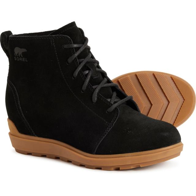 (取寄) ソレル レディース エヴィー リ レース ウェッジ ブーツ Sorel women Evie II Lace Wedge Boots (For Women) Black/ Gum 2