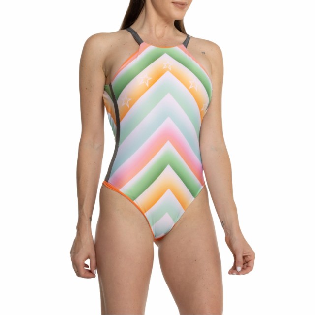 (取寄) パーフェクトモーメント サーペンタイン ワンピース スイムスーツ - リバーシブル PERFECT MOMENT Serpentine One-Piece Swimsuit - Reversible  Rainbow Chevron/Orangeの通販はその他水着