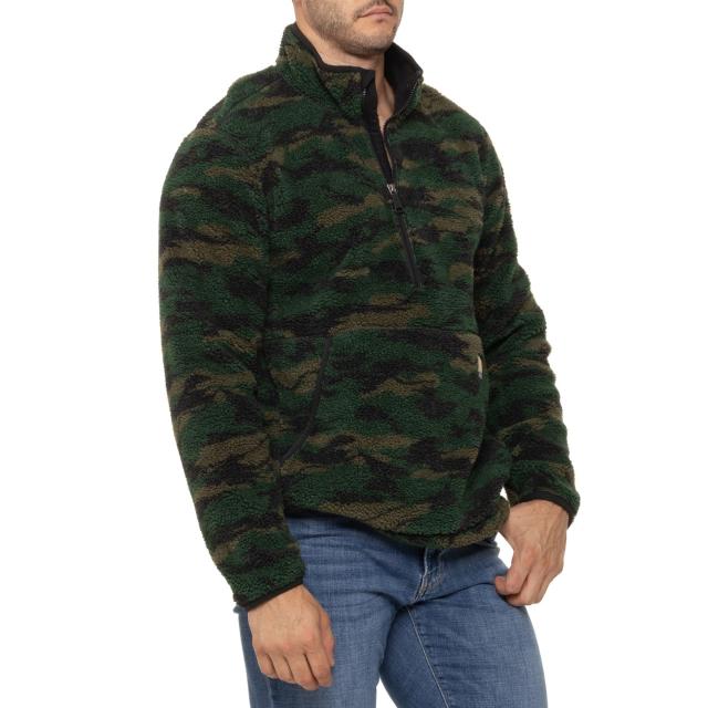 (取寄) カーハート ルーズ フィット フリース プルオーバー セーター - ジップ ネック Carhartt 106443 Loose Fit Fleece Pullover Sweater - Zip Neck Mountain View Camo