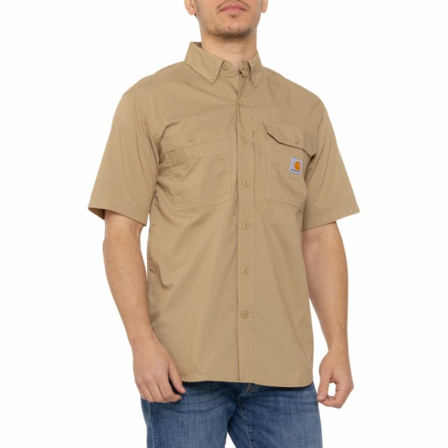 (取寄) カーハート 102417 フォース リラックスド-フィット フィット ライトウェイト シャツ - ショート スリーブ Carhartt 102417 Force Relaxed Fit Lightweight Shirt - Short Sleeve Dark Khakiの通販は