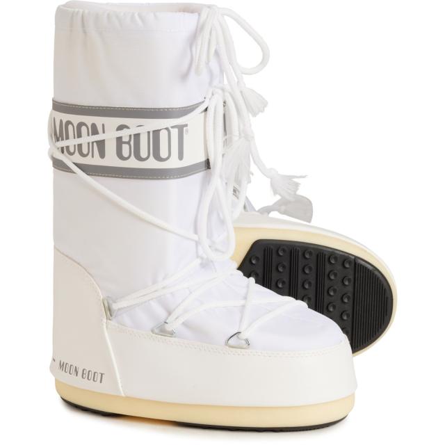 (取寄) レディース アイコン ナイロン ブーツ MOON BOOTS women Icon Nylon Boots (For Women)  White