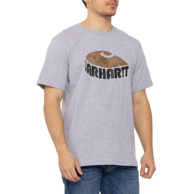 (取寄) カーハート リラックスド-フィット フィット ヘビーウェイト キャンプ グラフィック T-シャツ - ショート スリーブ Carhartt 106155 Relaxed Fit Heavyweight Camp Graphic T-Shirt - Short Sleeve Heather Grayの通販は 6,320円