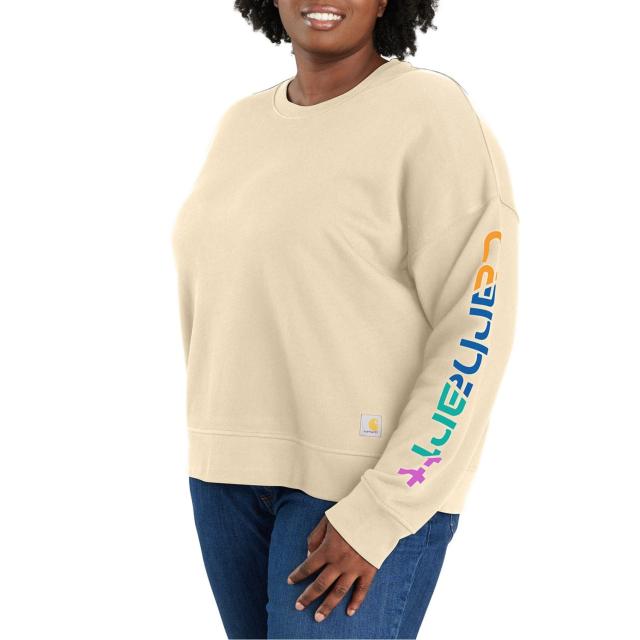 (取寄) カーハート プラス テンセル シリーズ ルーズ フィット グラフィック スウェットシャツ Carhartt 106890 Plus TENCEL Series Loose Fit Graphic Sweatshirt Oat Milk