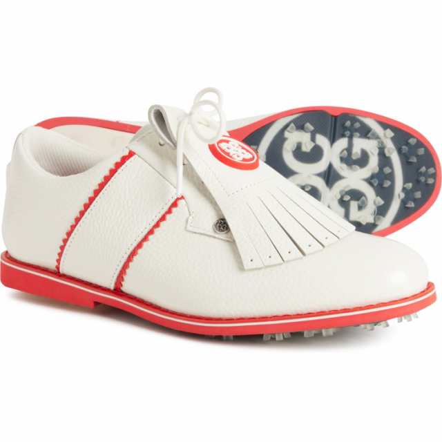 (取寄) G/フォア レディース ストライプ ギャリバン ゴルフ シューズ G/FORE women Stripe Gallivanter Golf Shoes (For Women) Snow/Poppyの通販は
