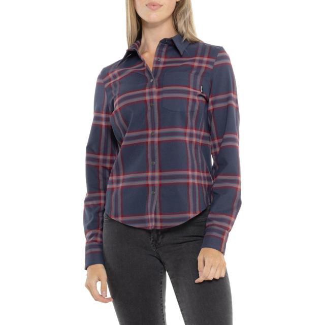 (取寄) フライロー ブリジット テック スナップ-アップ フランネル シャツ - ロング スリーブ Flylow Brigitte Tech Snap-Up Flannel Shirt - Long Sleeve  Night/Ruby (Plaid)