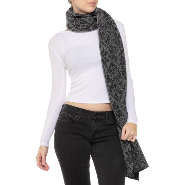 (取寄) ダーレオブノルウェー ロゼ スカーフ - ウール-カシミヤ Dale of Norway Rose Scarf - Wool-Cashmere  Black/Grey