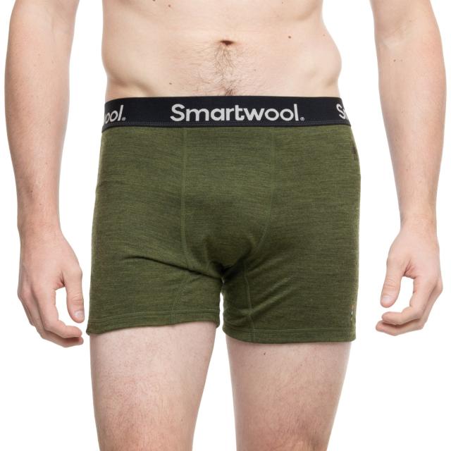 (取寄) スマートウール アクティブ ボクサー ブリーフ - メリノ ウール SmartWool Active Boxer Briefs - Merino Wool Everyday Moss Green Heather