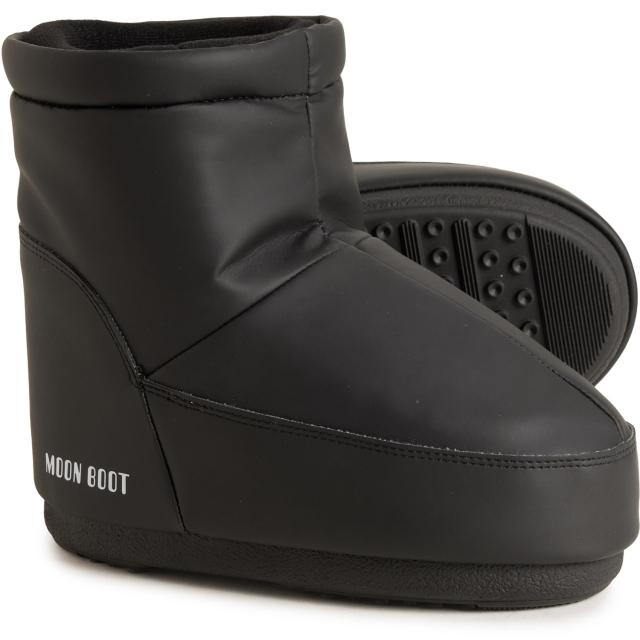 (取寄) レディース メイド イン ヨーロッパ アイコン ロウ ノー レース ラバー ブーツ MOON BOOTS women Made in Europe Icon Low No Lace Rubber Boots (For Women)  Black