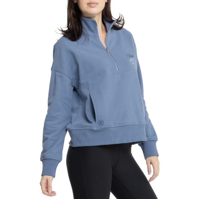 (取寄) G/フォア ガールズ ゴルフ トゥ フレンチ テリー ボクシー スウェットシャツ - ジップ ネック G/FORE Girls Golf Too French Terry Boxy Sweatshirt - Zip Neck  Slateの通販は