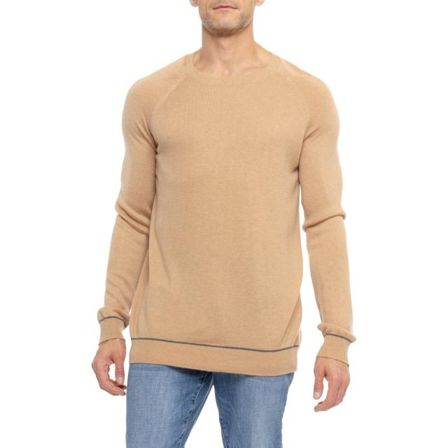 (取寄) クルー ネック セーター - ウール-カシミヤ ブレンド Grayson and Dunn Crew Neck Sweater - Wool-Cashmere Blend  Camel