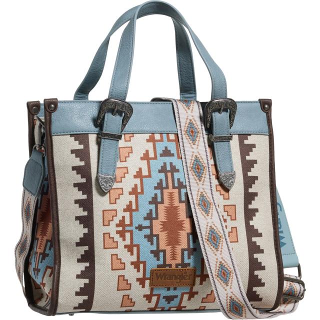 (取寄) ラングラー サッチェル ウィズ バックルズ Wrangler Aztec-Print Satchel with Buckles  Jean