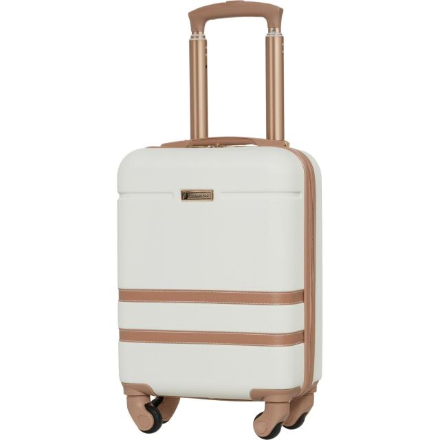(取寄) ロンドン フォグ 16インチ アンダーシーター キャリーオン スピナー スーツケース - ハードサイド, London Fog 16” Southgate Underseater Carry-On Spinner Suitcase - Hardside, White-Sand  White/Sand
